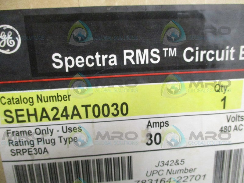 GENERAL ELECTRIC SPECTRA RMS SEHA24AT0030 CIRCUIT BREAKER 30A  NSMP