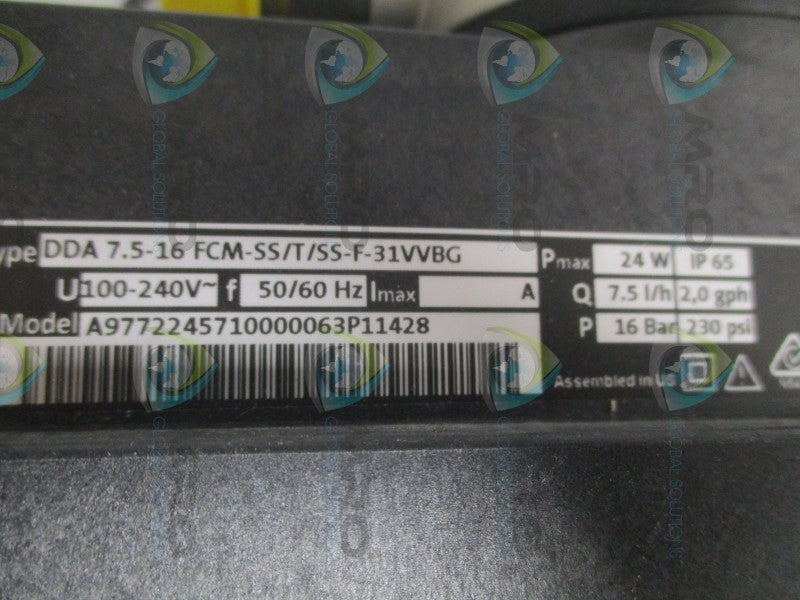 GRUNDFOS FCM-SS/T/SS-F-31VVBG DDA7.5-16 DIGITAL DOSING PUMP  NSMP