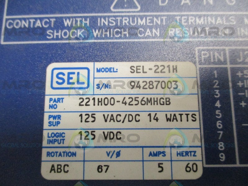 SEL SEL-221H 221H00-4256MHGB  NSMP