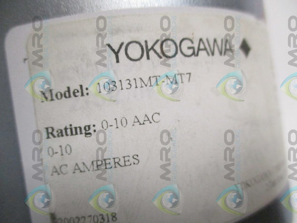 YOKOGAWA 103131MT-MT7 PANEL METER 0-10 AC AMPS  NSNP
