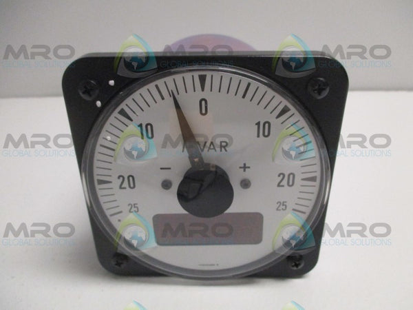 YOKOGAWA 123191HE-HE1/JBL PANEL METER -25-0-+25 MVAR  NSMP