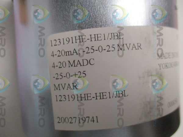 YOKOGAWA 123191HE-HE1/JBL PANEL METER -25-0-+25 MVAR  NSMP