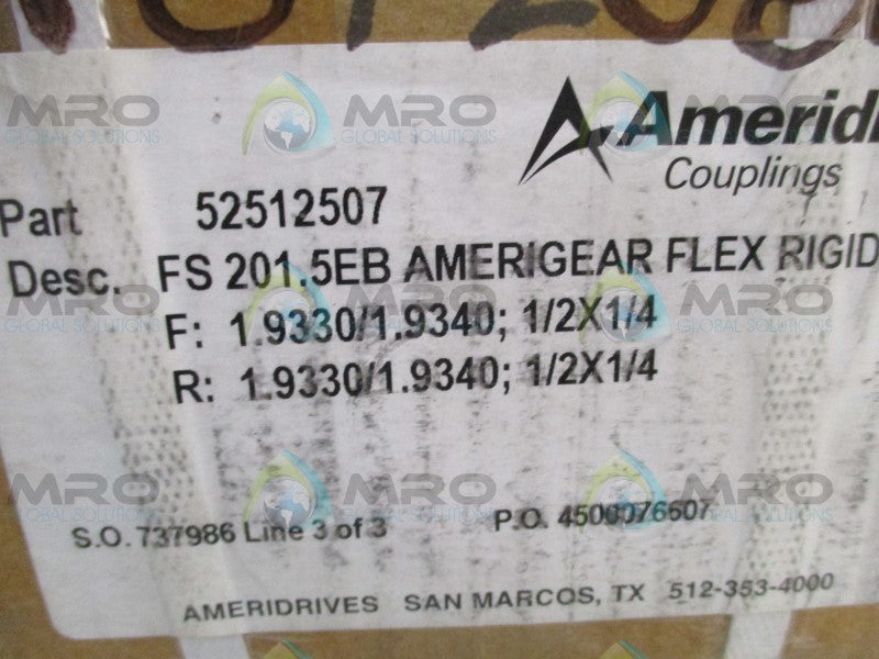 AMERIDRIVES 52512507 FS201.5EB COUPLING  NSNP