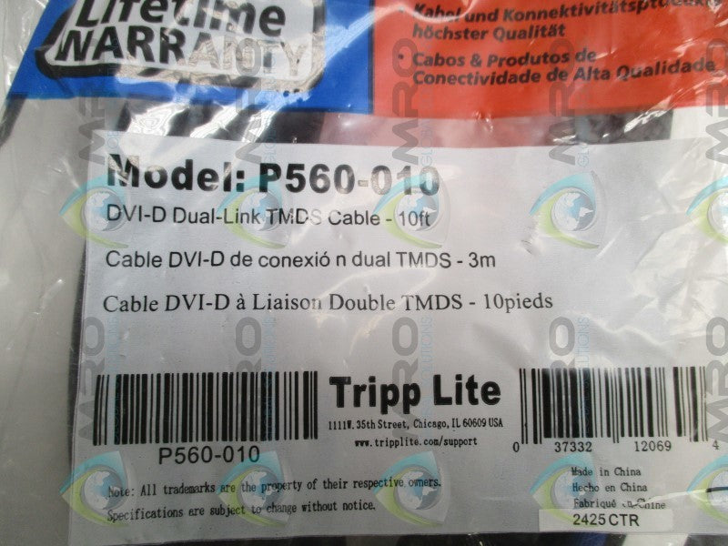 TRIPP-LITE P560-010 DVI-D DUAL-LINK TMDS CABLE 10'  NSMP