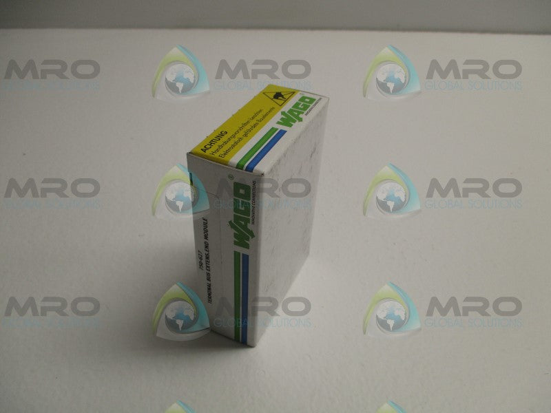 WAGO 750-627 TERMINAL BUS EXTENSION END MODULE * FACTORY SEALED *