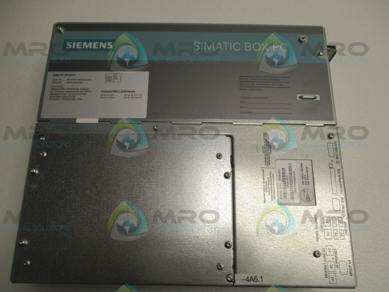 SIEMENS SIMATIC IPC627C 6ES7647-6CD38-0JB0 BOX PC (REPAIRED)  NSMP