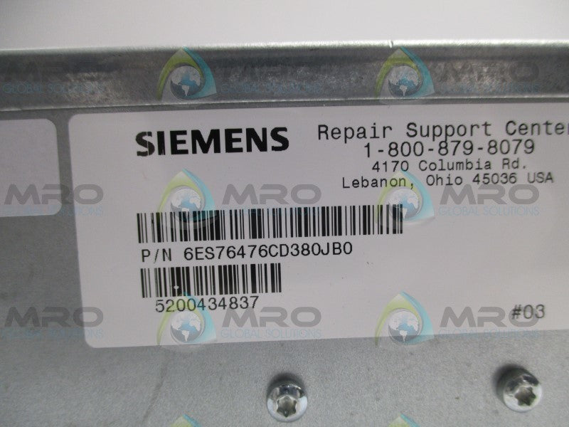 SIEMENS SIMATIC IPC627C 6ES7647-6CD38-0JB0 BOX PC (REPAIRED)  NSMP