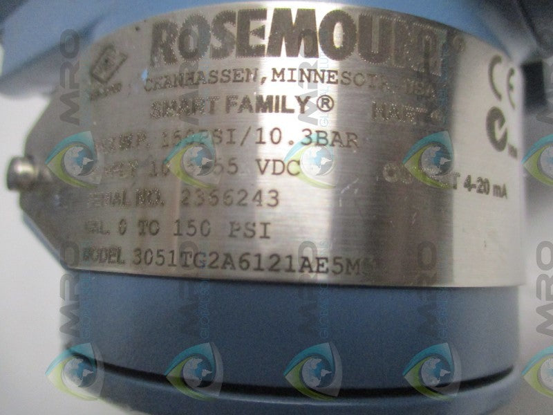 ROSEMOUNT 3051TG2A6121AE5M5 TRANSMITTER 0-150 PSI  NSNP