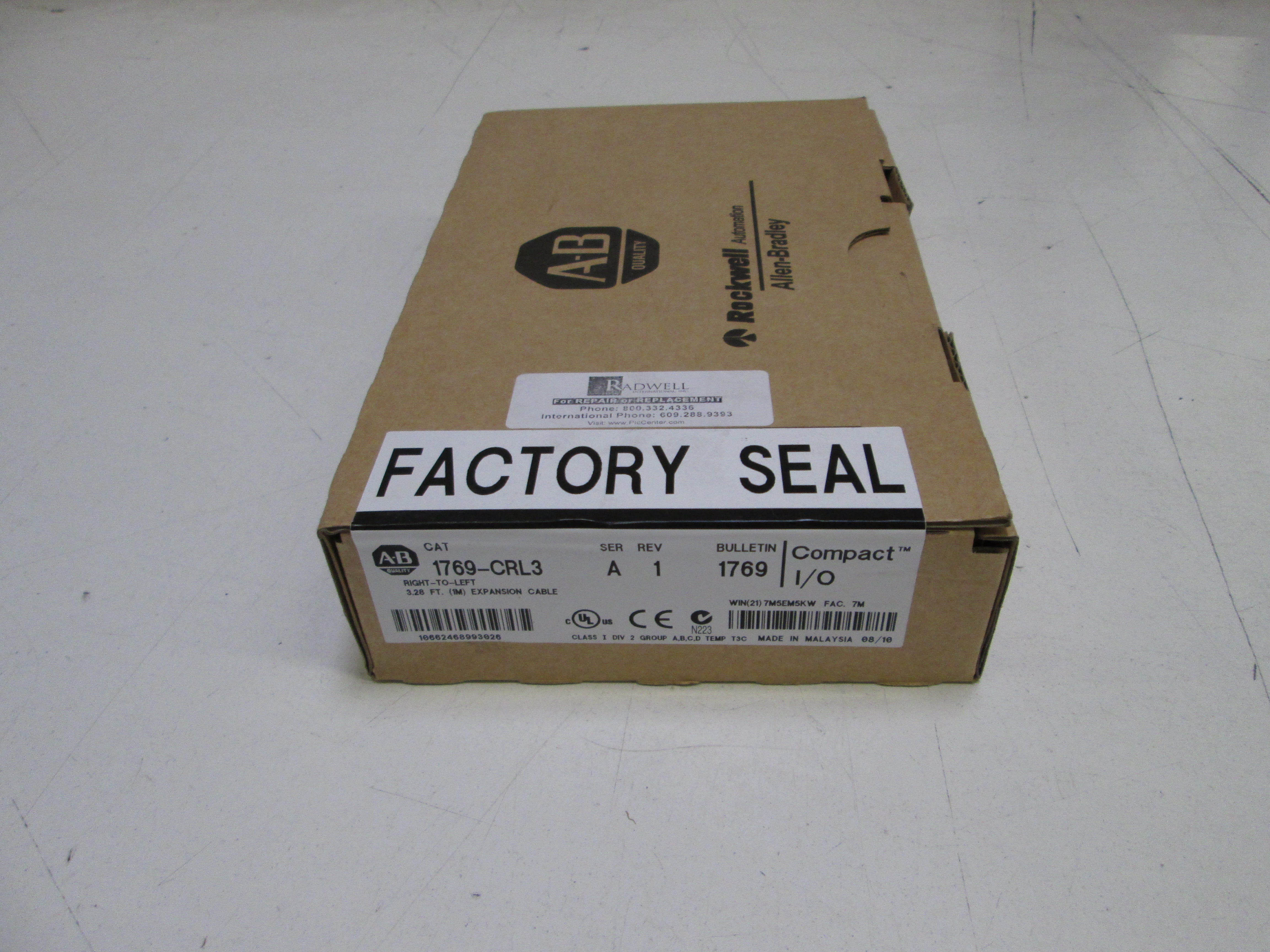 ALLEN BRADLEY CABLE 1769-CRL3 SERIES A DATE CODE: 08/10 * FACTORY SEALED *