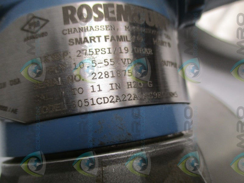 ROSEMOUNT 3051CD2A22A1AS9E5CNM5 XXXXX-0761-0022 TRASNMITTER  NSNP