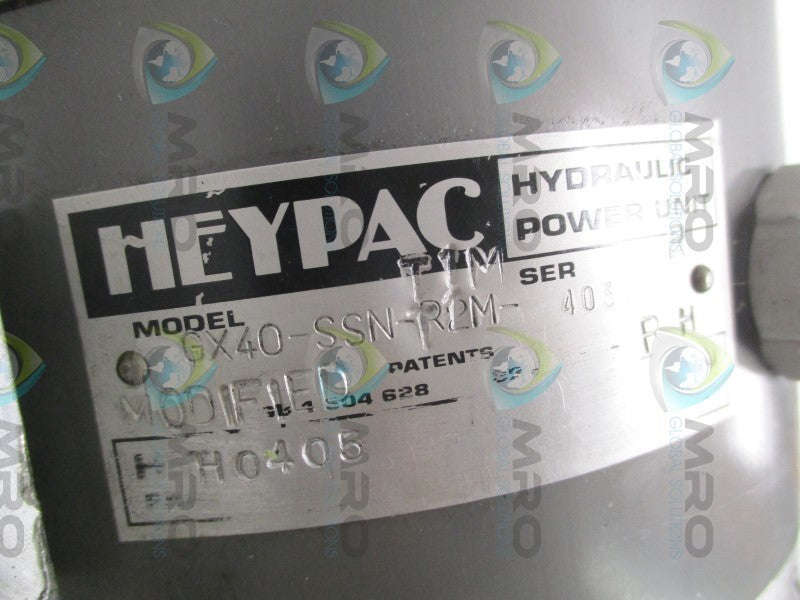 HEYPAC GX40-SSN-T1M  AIR DRIVEN HYDRUALIC POWER PACK (REPAIRED)  UNMP