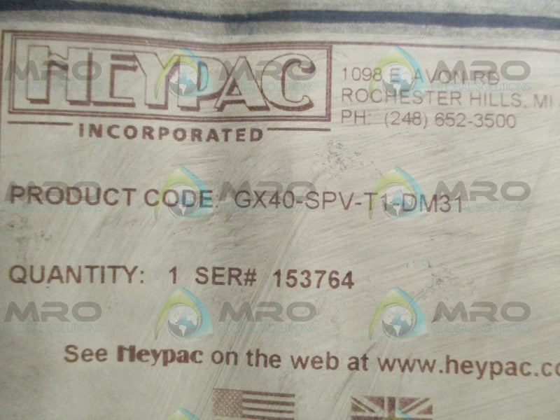 HEYPAC GX40-SPV-T1DM31 AIR DRIVEN HYDRUALIC POWER PACK  NSFS