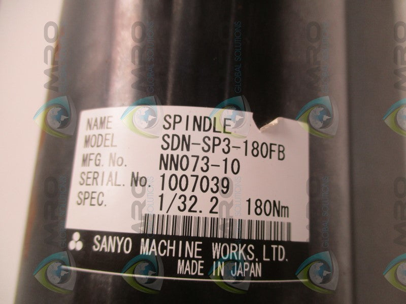 SANYO SDN-SP3-180FB SDN-FT3-180A NUTRUNNER SPINDLE  UNMP