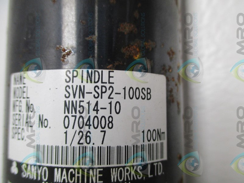 SANYO SVN-SP2-100SB SVN-ST-100B NUTRUNNER SPINDLE  UNMP
