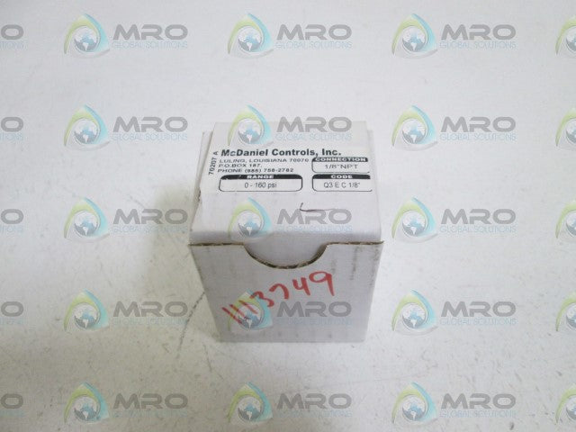 MC DANIEL CONTROLS, INC. GAUGE 1/8" NPT 0-160PSI Q3EC 1/8" *NEW IN BOX*