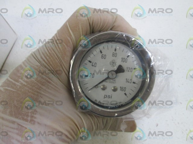 MC DANIEL CONTROLS, INC. GAUGE 1/8" NPT 0-160PSI Q3EC 1/8" *NEW IN BOX*