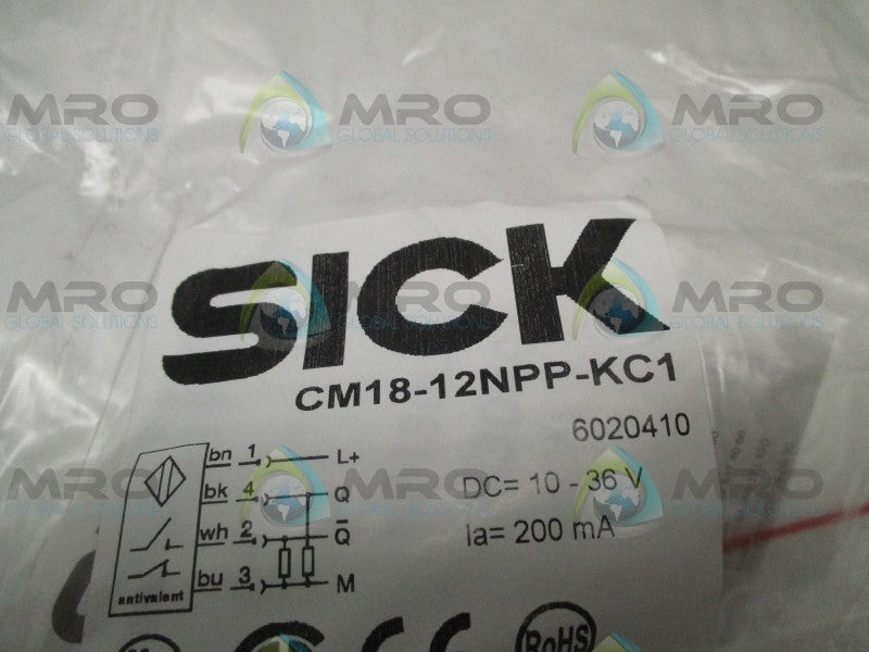 SICK CM18-12NPP-KC1 PROXIMITY SENSOR *NEW IN FACTORY BAG*