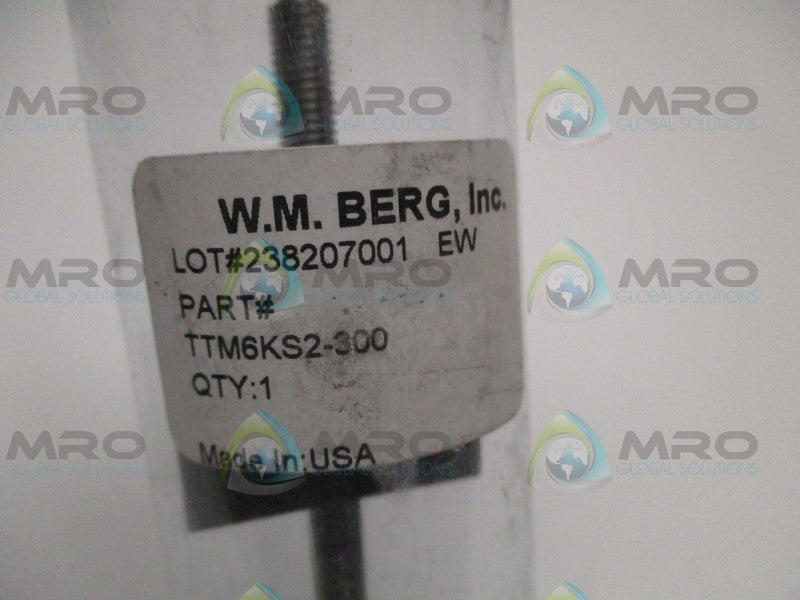 W.M. BERG TTM6KS2-300 LEAD SCREW * NEW IN ORIGINAL PACKAGE *