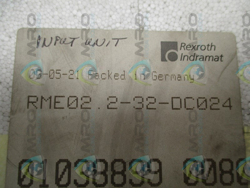 REXROTH INDRAMAT RME02.2-32-DC024 INPUT MODULE * FACTORY SEALED *