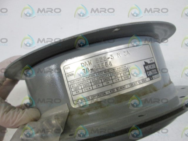 MERCOID PRESSURE SWITCH DAW 533-3 R 3A *USED*