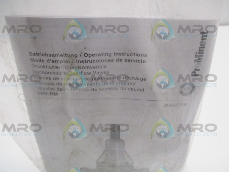 PROMINENT DHVRM0,5-10bDN10PV1 PRESSURE/OVERFLOW VALVE * NEW IN FACTORY BAG *