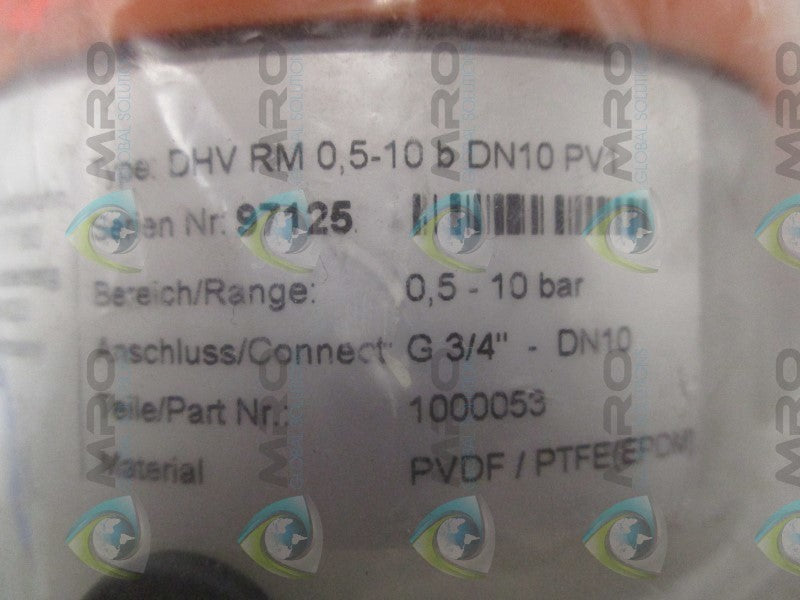 PROMINENT DHVRM0,5-10bDN10PV1 PRESSURE/OVERFLOW VALVE * NEW IN FACTORY BAG *