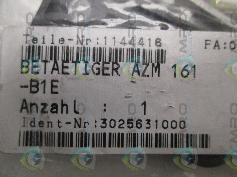 SCHMERSAL AZM161 1144416 ACTUATOR KEY * NEW IN FACTORY BAG *