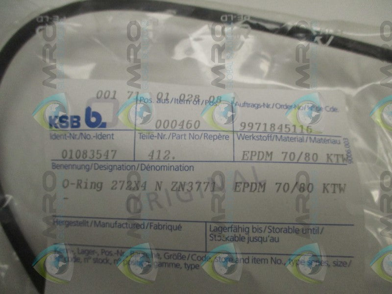 KSB 01083547 O-RING * NEW IN FACTORY BAG *