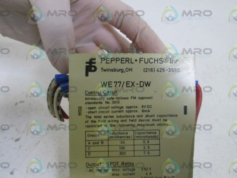 PEPPERL+FUCHS SPEED MONITOR WE77/Ex-DW *USED*