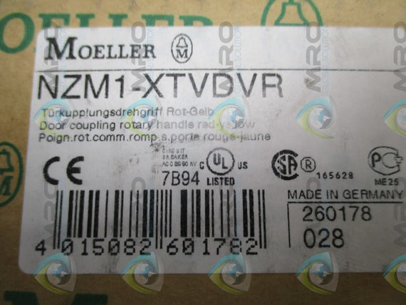 KLOCKNER MOELLER NZM1-XTVDVR DOOR COPLING RTRY HANDLE RED-YELLOW * NEW IN BOX *