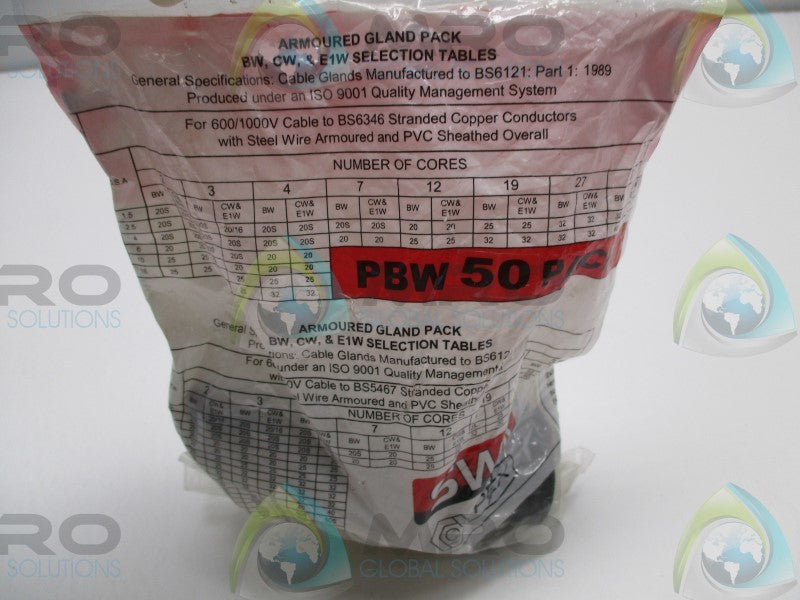 SWA PBW50 INDOOR GLAND PACK * NEW IN FACTORY BAG *