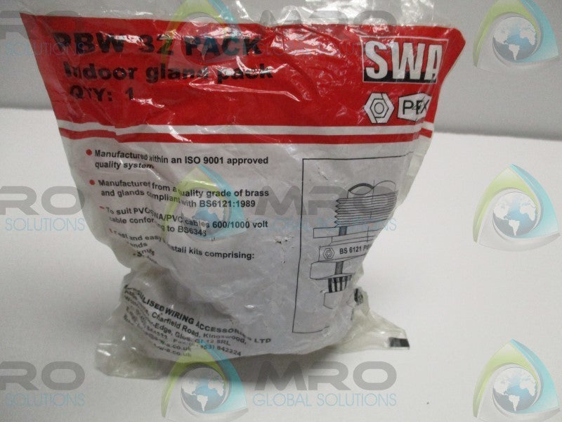 SWA PBW32 INDOOR GLAND PACK * NEW IN FACTORY BAG *