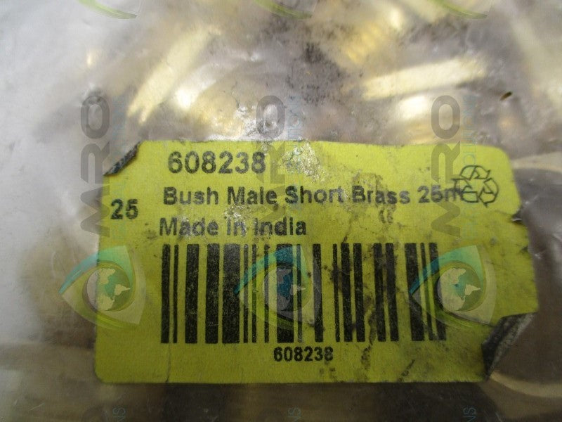 RS PRO 608-238 BUSH MALE FITTING 25mm (PKG. OF 25) * NEW IN FACTORY BAG *