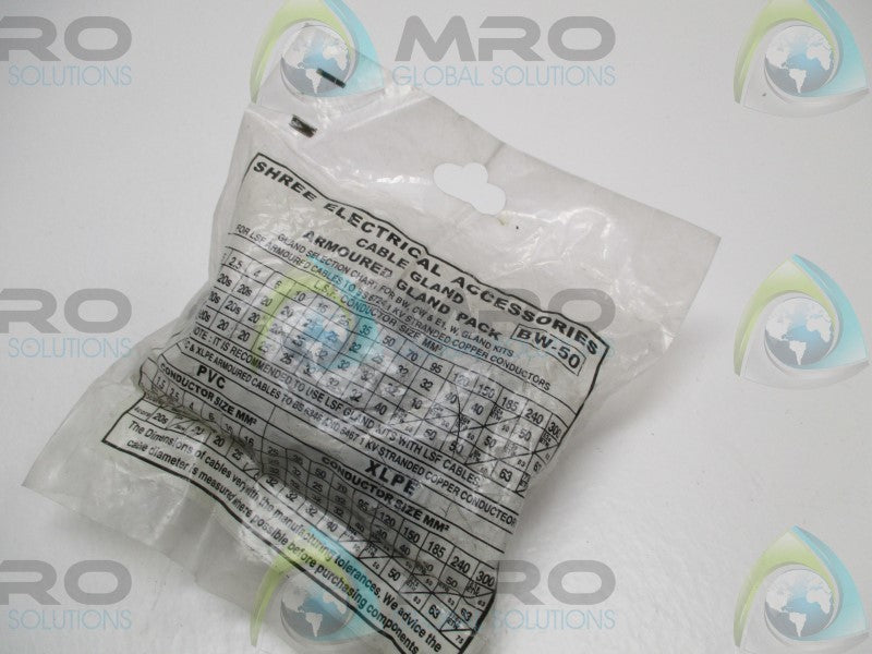 SHREE ELECTRIAL ACCESSORIES BW-50 CABLE GLAND * NEW IN FACTORY BAG *