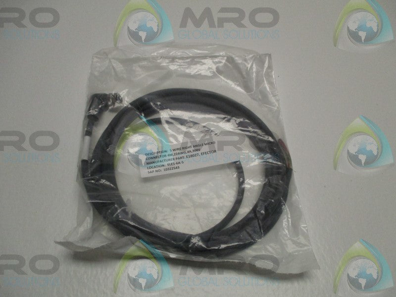 IFM EFECTOR E18027 CORDSET CABLE * NEW IN FACTORY BAG *
