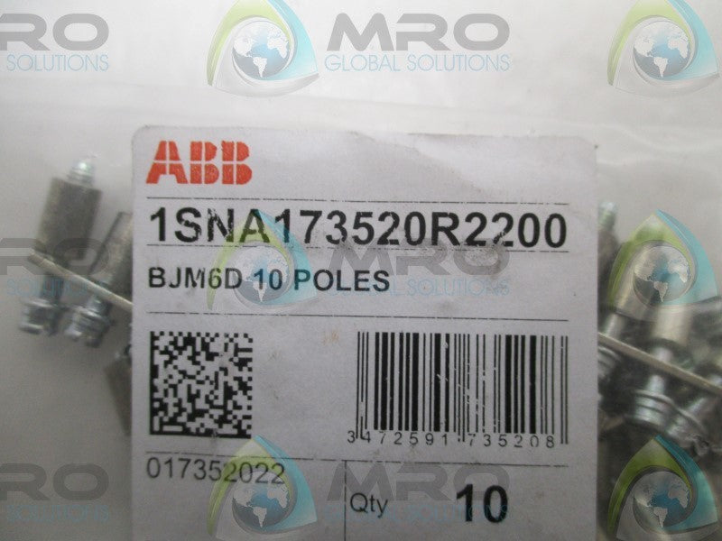 ABB 1SNA173520R2200 TERMINAL BLOCK JUMPER (PKG. OF 10) * NEW IN FACTORY BAG *