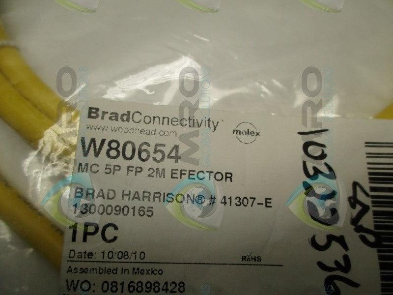 DANIEL WOODHEAD 41307-E W80654 FEMALE CORDSET * NEW IN FACTORY BAG *