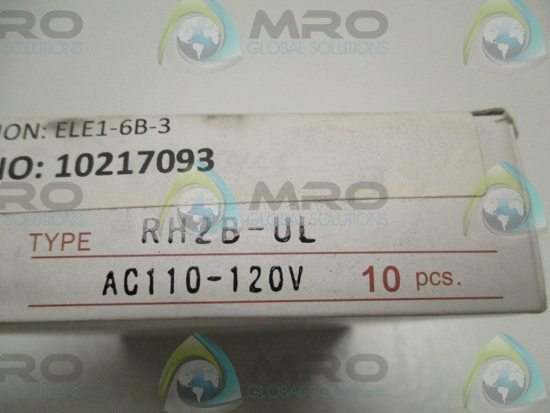 IDEC RH2B-UL RELAY 110-120VAC (PKG. OF 10) * FACTORY SEALED *