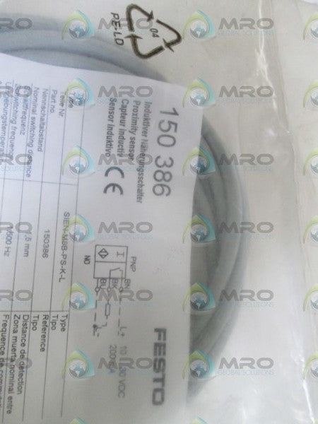 FESTO PROXIMITY SENSOR SIEN-M8B-PS-K-L * NEW IN FACTORY BAG *