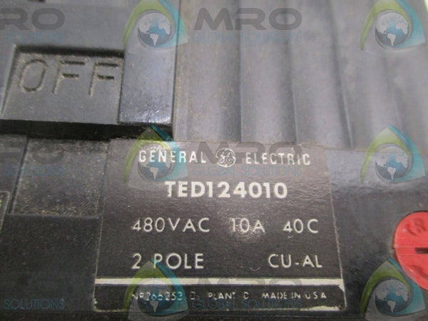 GENERAL ELECTRIC TED124010 CIRCUIT BREAKER 10A  NSNP