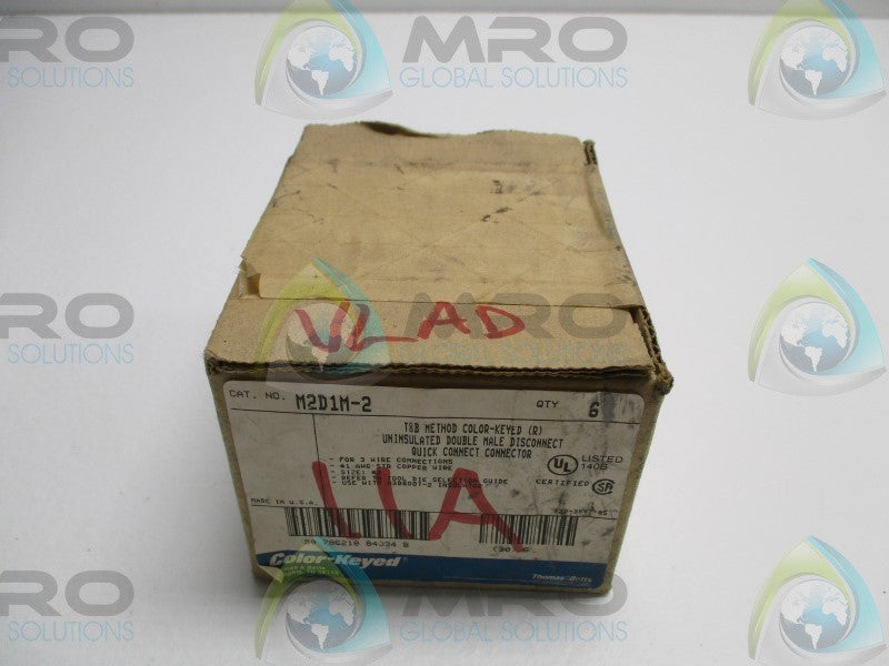 THOMAS & BETTS M2D1M-2 UNINSULATED DISCONNECT (PKG. OF 6) * FACTORY SEALED *