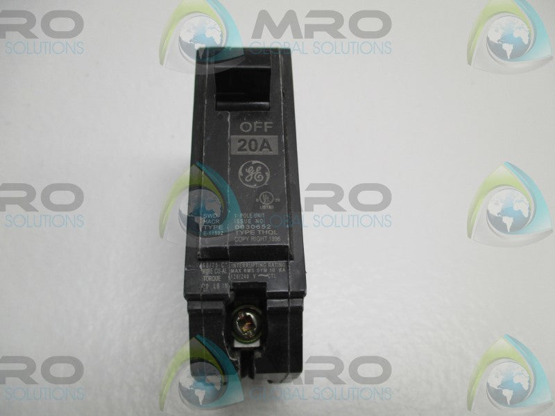 GENERAL ELECTRIC THQL120 CIRCUIT BREAKER 20A * NE NO BOX *