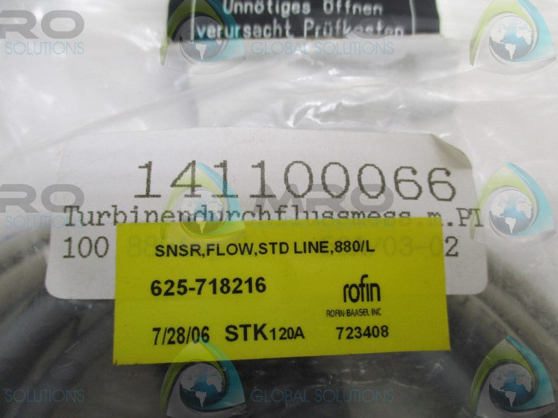 ROFIN 141100066 FLOW METER SENSOR * NEW IN FACTORY BAG *