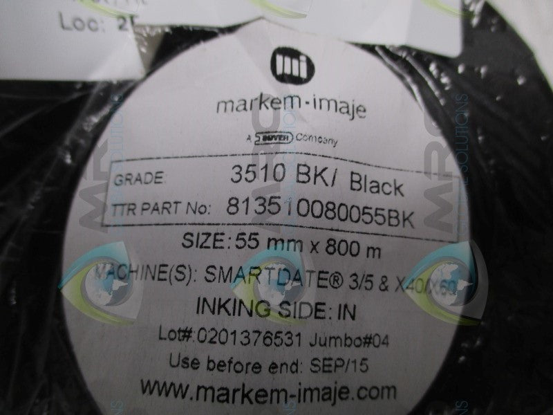 MARKEM IMAJE 3510 813510080055BK RIBBON THERMOTRANSFER * NEW IN FACTORY BAG *