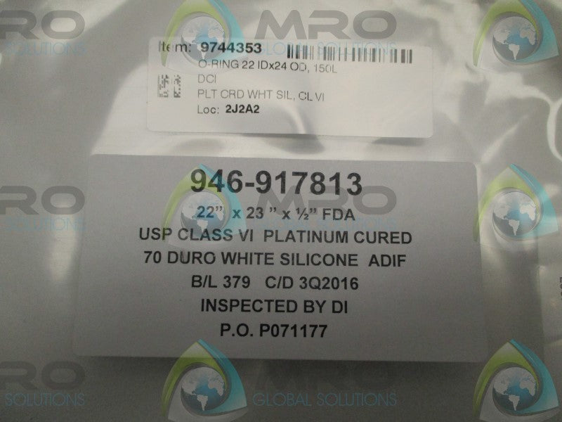 INDUSTRIAL MRO 946-917813 O-RING * NEW IN FACTORY BAG *