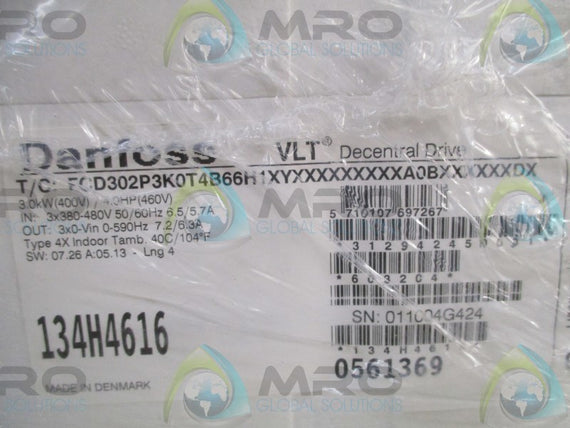DANFOSS 134H4616 FCD302P3K0T4B66H1XYXXXXXXXXX DRIVE * FACTORY SEALED *