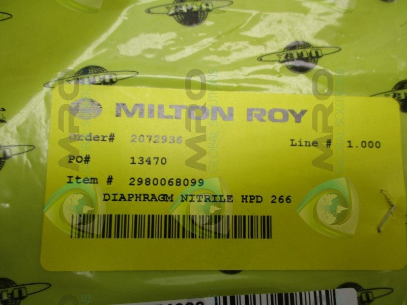 MILTON ROY 2980068099 DIAPHRAGM * NEW IN FACTORY BAG *