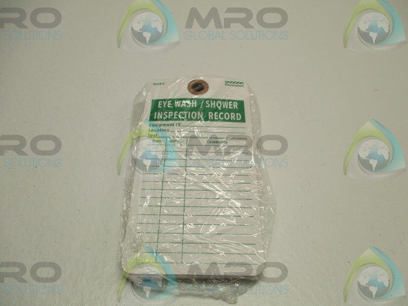 BRADY 8Z511 Y604032 EYE WASH/SHOWER TAG (PKG. OF 25) * NEW IN FACTORY BAG *