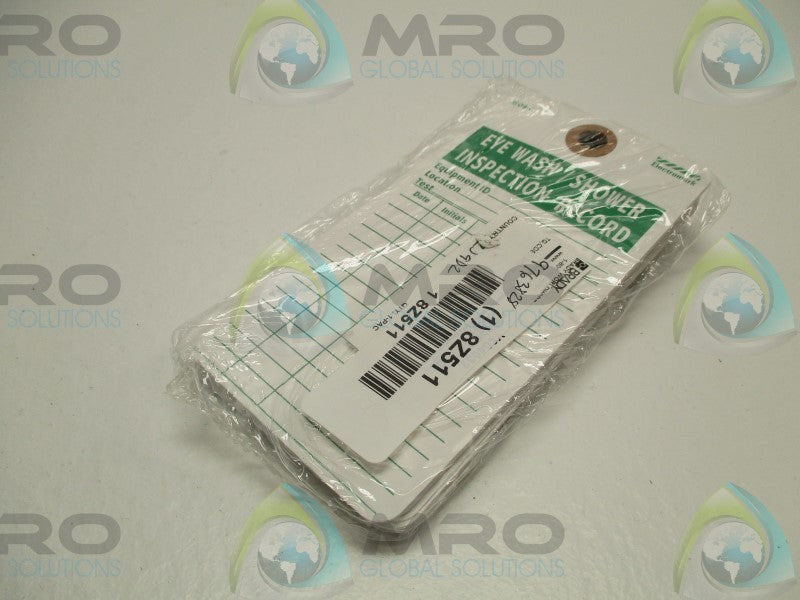 BRADY 8Z511 Y604032 EYE WASH/SHOWER TAG (PKG. OF 25) * NEW IN FACTORY BAG *