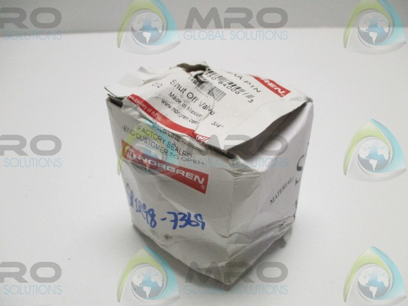 NORGREN T74T-6AA-P1N SHUT OFF VALVE 3/4"  NSFS